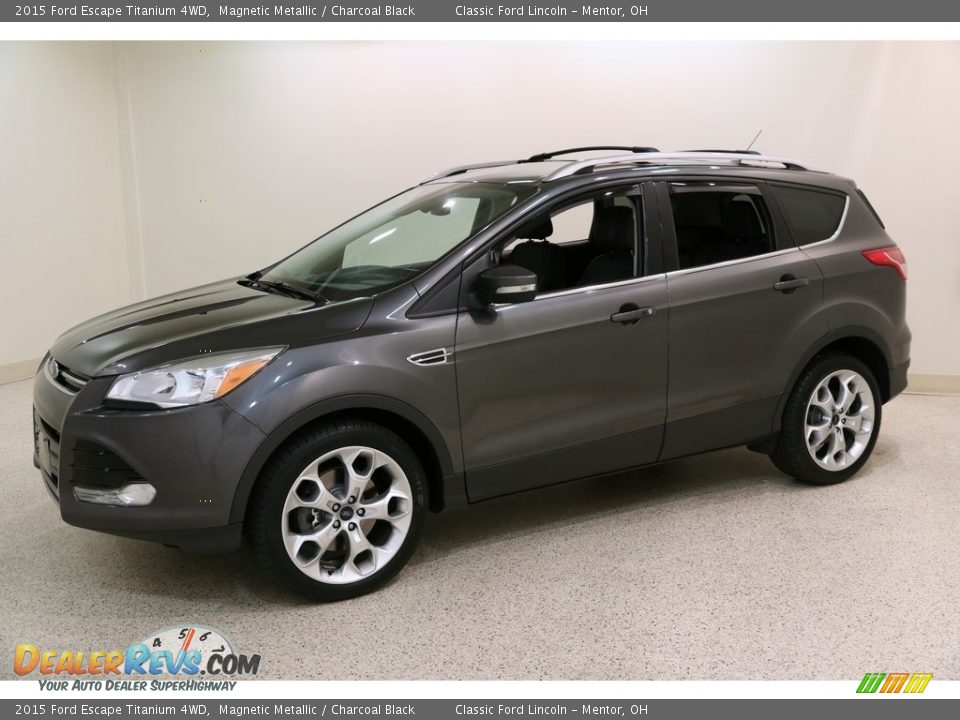 2015 Ford Escape Titanium 4WD Magnetic Metallic / Charcoal Black Photo #3