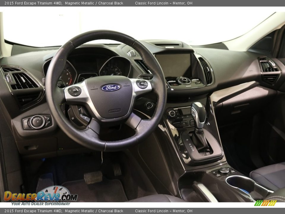 2015 Ford Escape Titanium 4WD Magnetic Metallic / Charcoal Black Photo #6