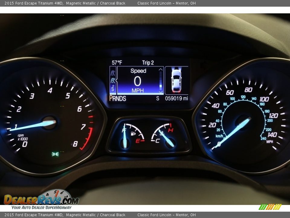 2015 Ford Escape Titanium 4WD Magnetic Metallic / Charcoal Black Photo #8