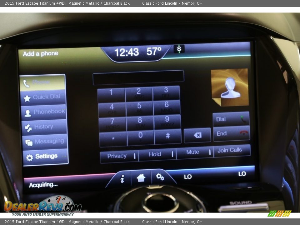 2015 Ford Escape Titanium 4WD Magnetic Metallic / Charcoal Black Photo #12