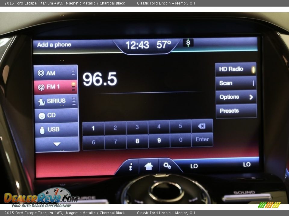 2015 Ford Escape Titanium 4WD Magnetic Metallic / Charcoal Black Photo #13