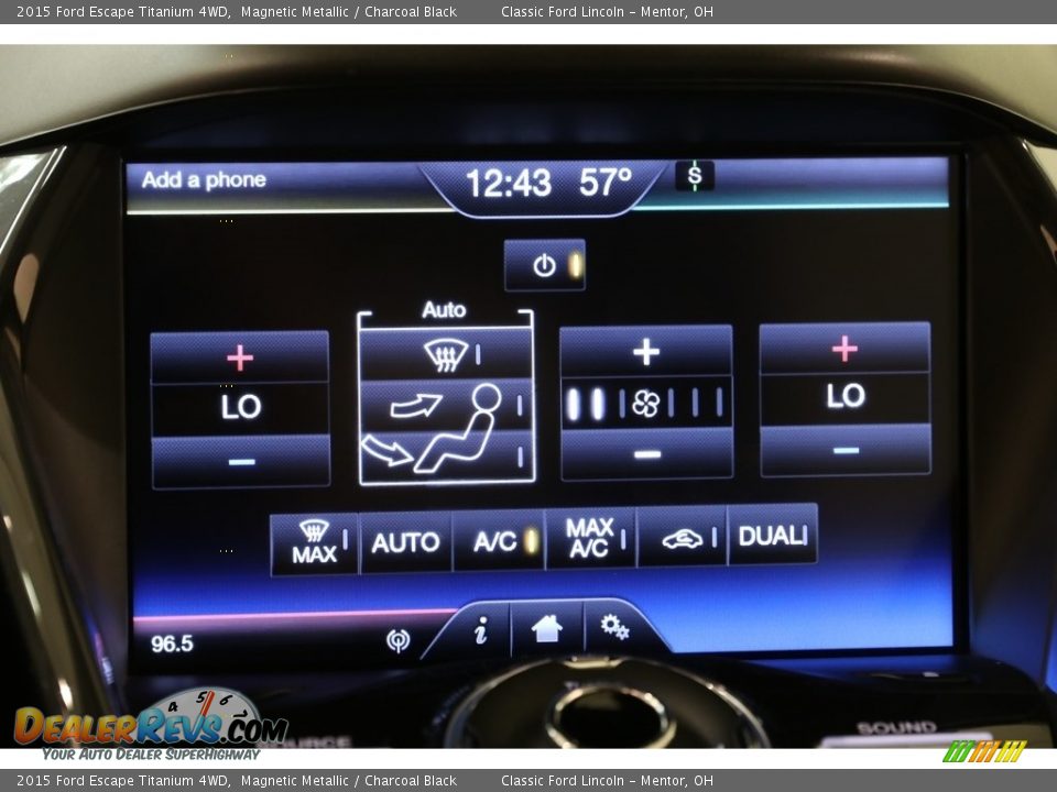 2015 Ford Escape Titanium 4WD Magnetic Metallic / Charcoal Black Photo #14