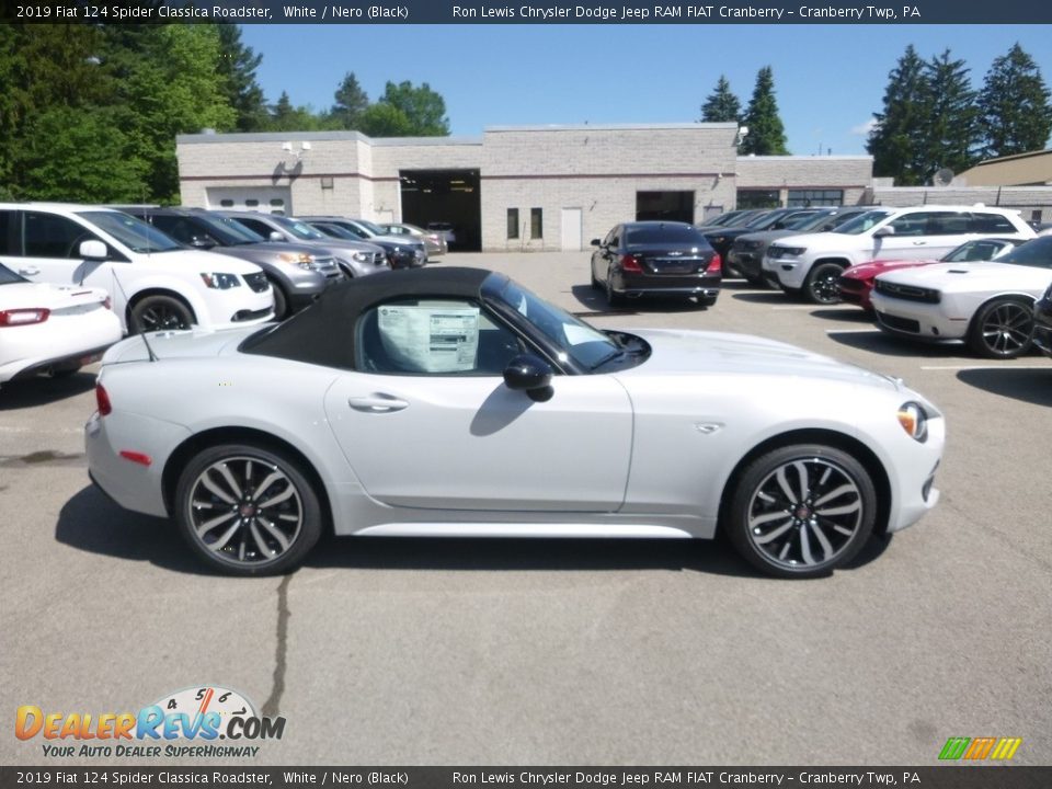 2019 Fiat 124 Spider Classica Roadster White / Nero (Black) Photo #6