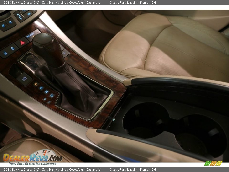 2010 Buick LaCrosse CXS Gold Mist Metallic / Cocoa/Light Cashmere Photo #15