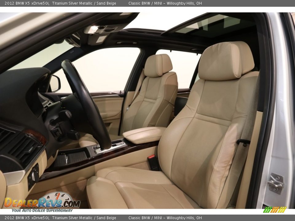 2012 BMW X5 xDrive50i Titanium Silver Metallic / Sand Beige Photo #5