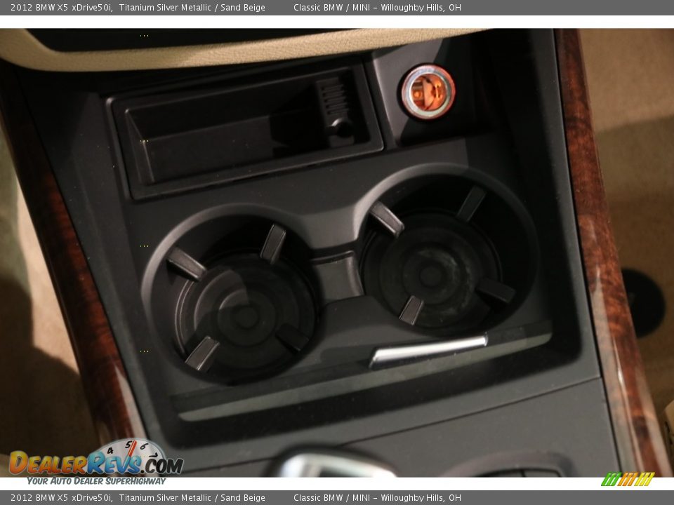 2012 BMW X5 xDrive50i Titanium Silver Metallic / Sand Beige Photo #16