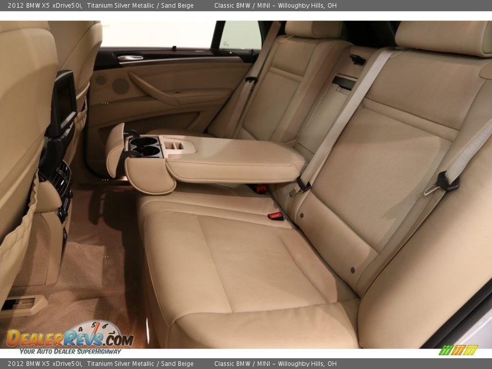 2012 BMW X5 xDrive50i Titanium Silver Metallic / Sand Beige Photo #20