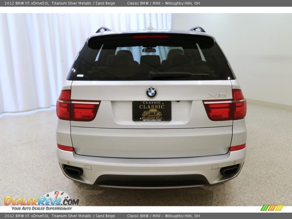 2012 BMW X5 xDrive50i Titanium Silver Metallic / Sand Beige Photo #22
