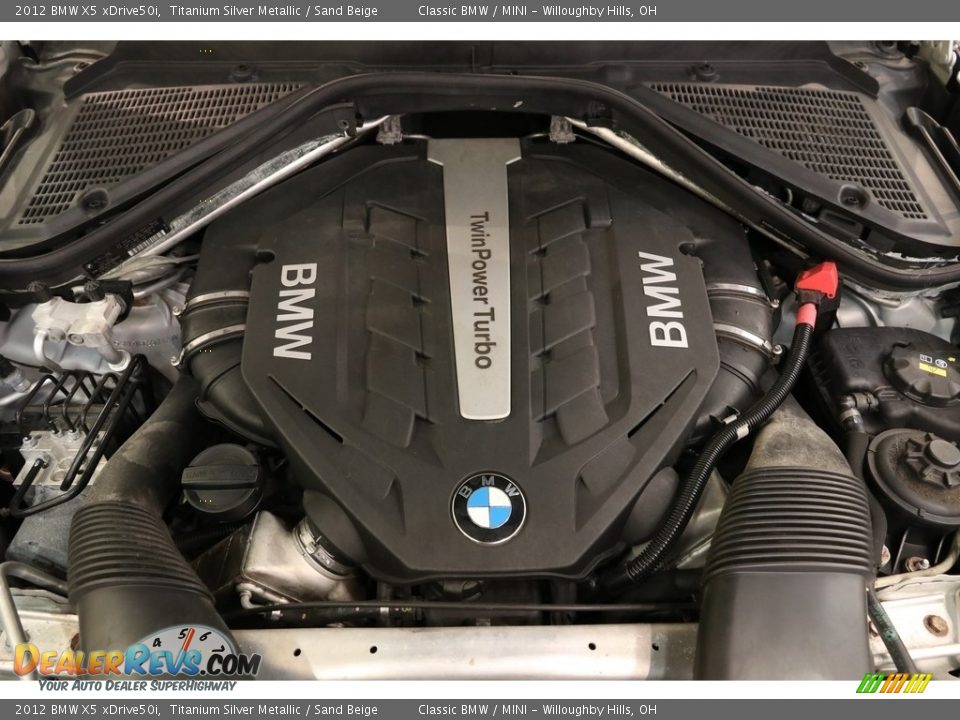 2012 BMW X5 xDrive50i Titanium Silver Metallic / Sand Beige Photo #23