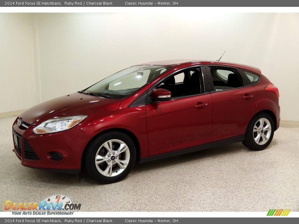 2014 Ford Focus SE Hatchback Ruby Red / Charcoal Black Photo #3