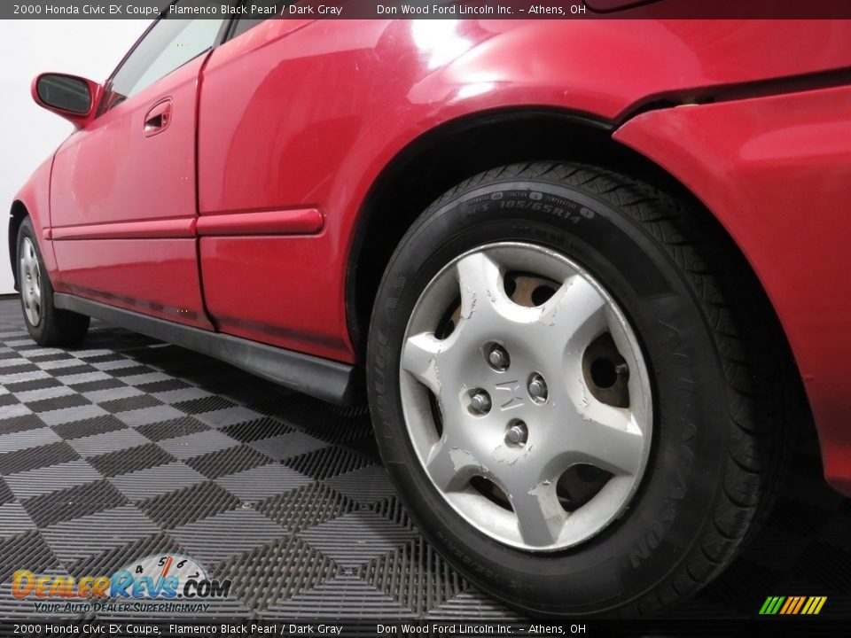 2000 Honda Civic EX Coupe Flamenco Black Pearl / Dark Gray Photo #9