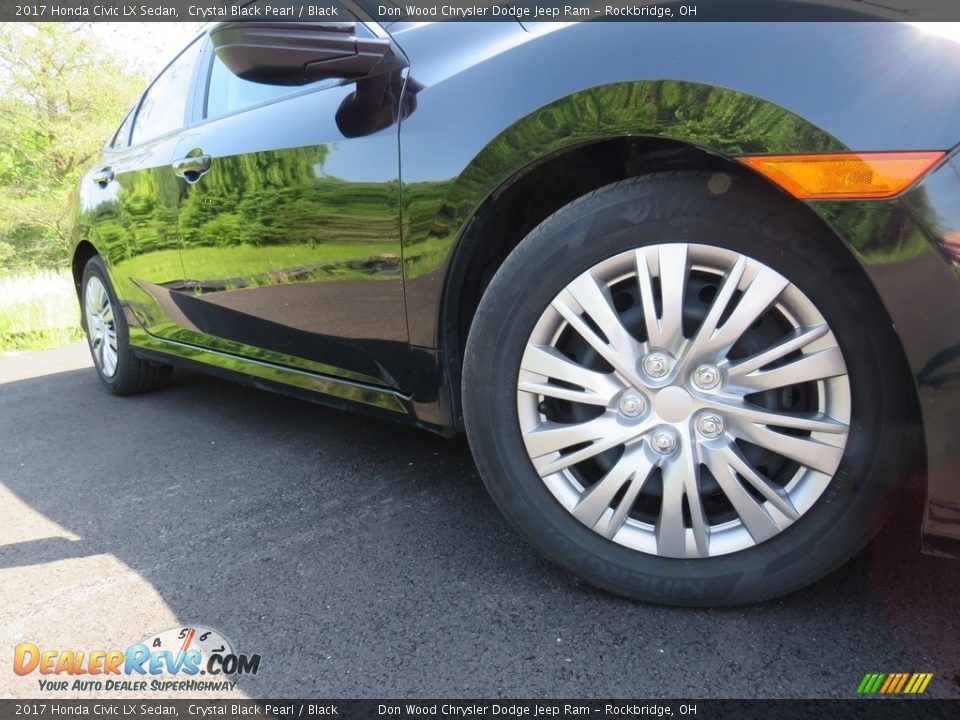 2017 Honda Civic LX Sedan Crystal Black Pearl / Black Photo #3