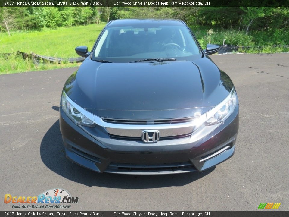 2017 Honda Civic LX Sedan Crystal Black Pearl / Black Photo #5