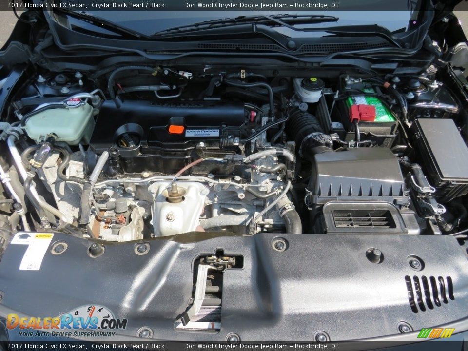 2017 Honda Civic LX Sedan Crystal Black Pearl / Black Photo #7