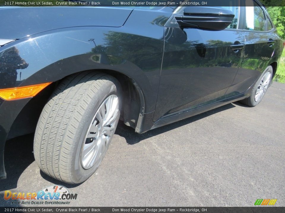 2017 Honda Civic LX Sedan Crystal Black Pearl / Black Photo #9