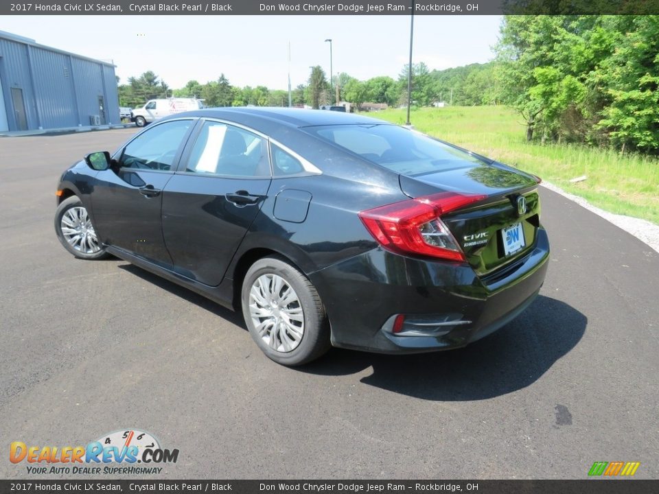 2017 Honda Civic LX Sedan Crystal Black Pearl / Black Photo #11
