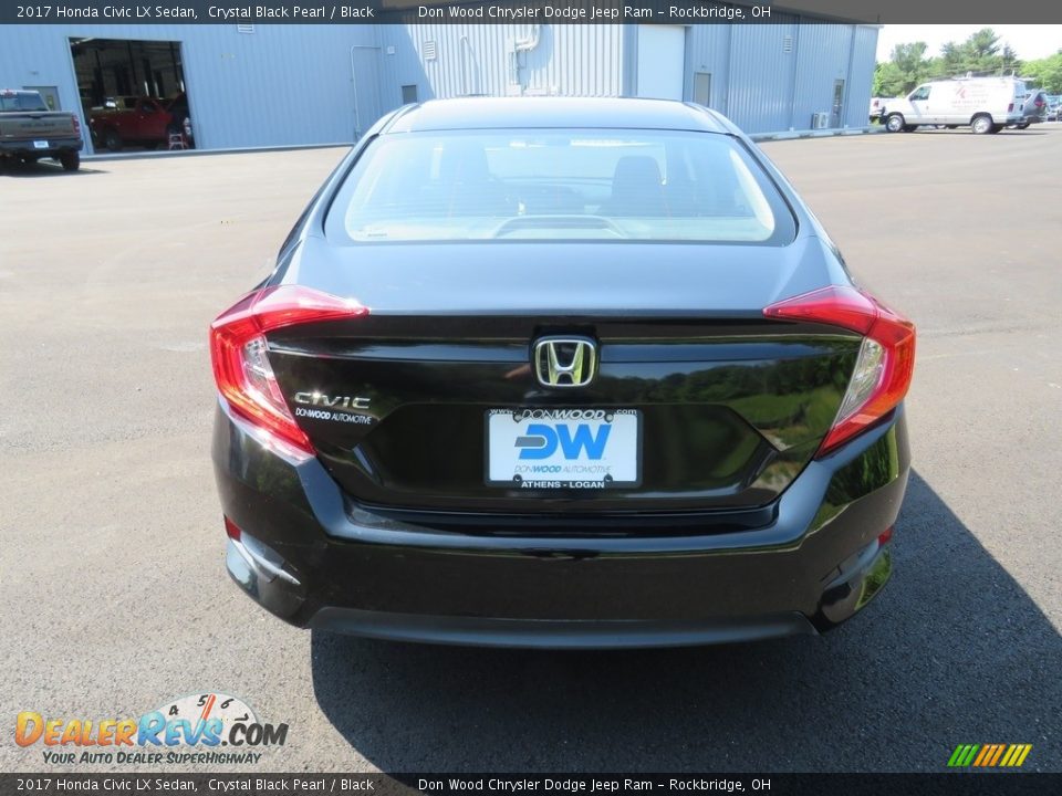 2017 Honda Civic LX Sedan Crystal Black Pearl / Black Photo #12