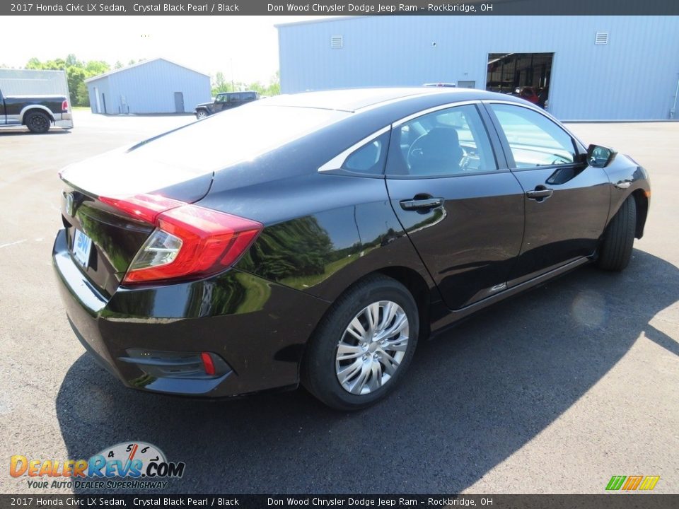 2017 Honda Civic LX Sedan Crystal Black Pearl / Black Photo #15