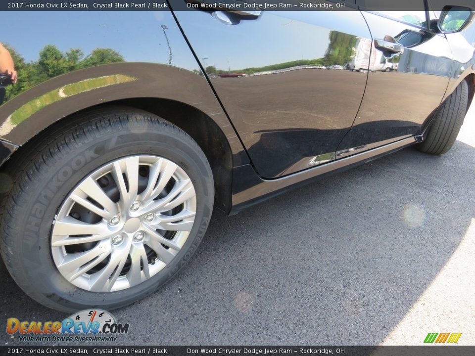 2017 Honda Civic LX Sedan Crystal Black Pearl / Black Photo #16