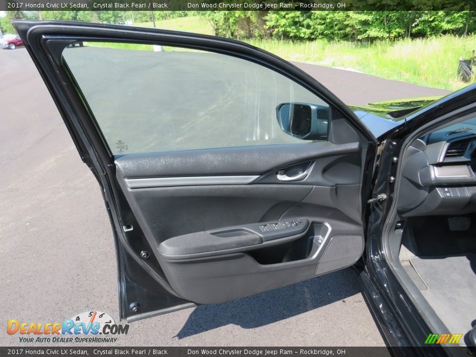 2017 Honda Civic LX Sedan Crystal Black Pearl / Black Photo #17