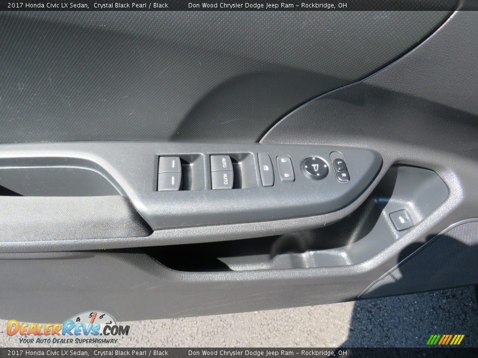 2017 Honda Civic LX Sedan Crystal Black Pearl / Black Photo #18