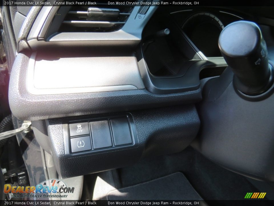 2017 Honda Civic LX Sedan Crystal Black Pearl / Black Photo #19