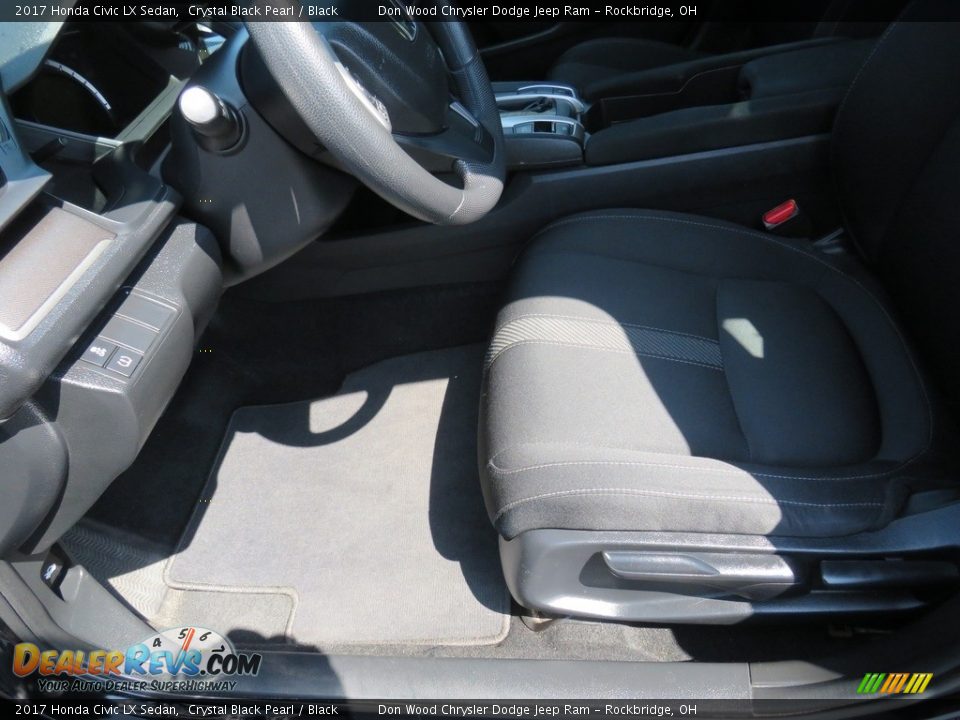 2017 Honda Civic LX Sedan Crystal Black Pearl / Black Photo #20