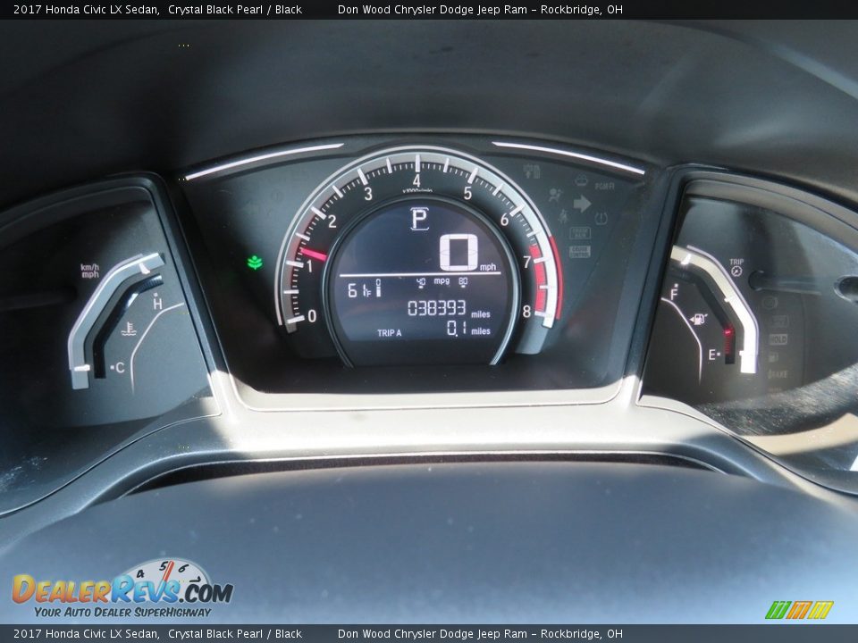 2017 Honda Civic LX Sedan Crystal Black Pearl / Black Photo #23