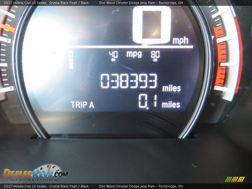 2017 Honda Civic LX Sedan Crystal Black Pearl / Black Photo #24