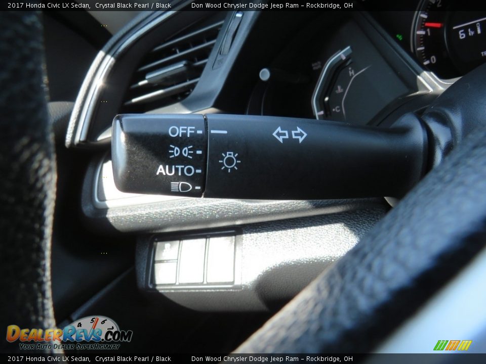 2017 Honda Civic LX Sedan Crystal Black Pearl / Black Photo #25