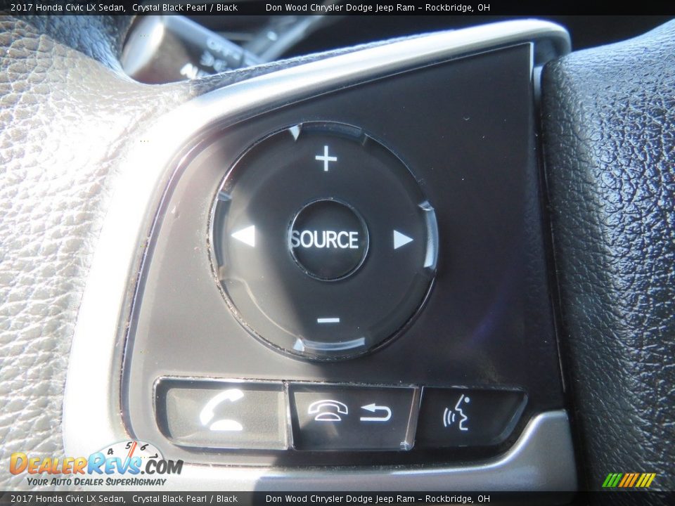 2017 Honda Civic LX Sedan Crystal Black Pearl / Black Photo #26