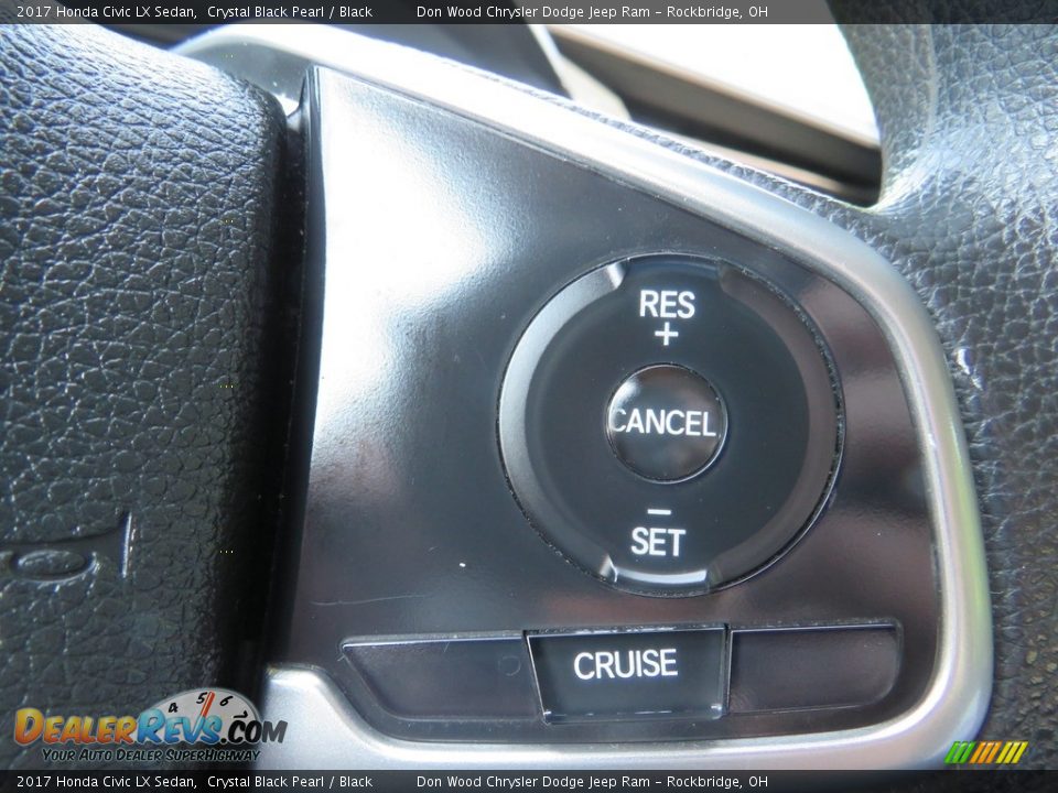 2017 Honda Civic LX Sedan Crystal Black Pearl / Black Photo #27