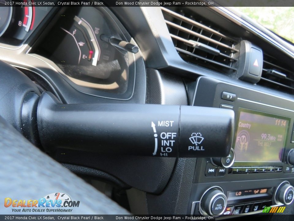 2017 Honda Civic LX Sedan Crystal Black Pearl / Black Photo #28