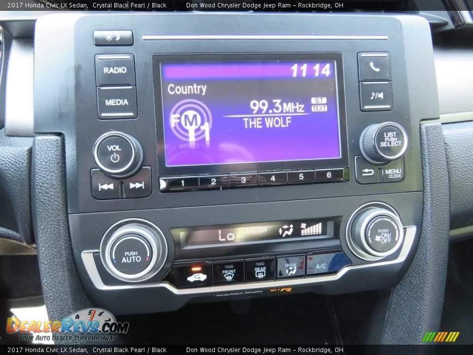 2017 Honda Civic LX Sedan Crystal Black Pearl / Black Photo #29