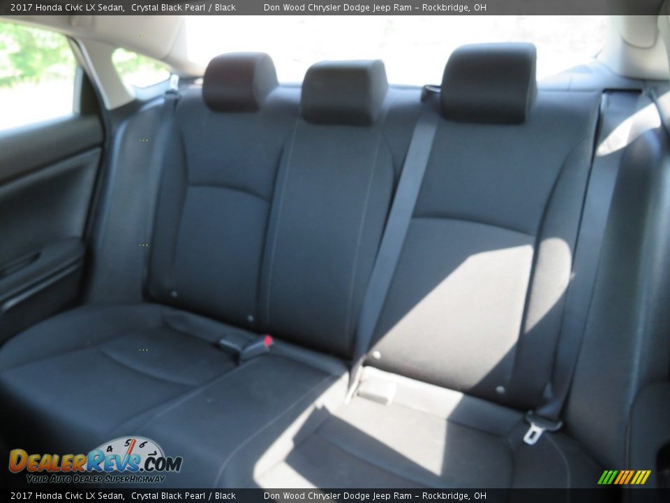 2017 Honda Civic LX Sedan Crystal Black Pearl / Black Photo #30