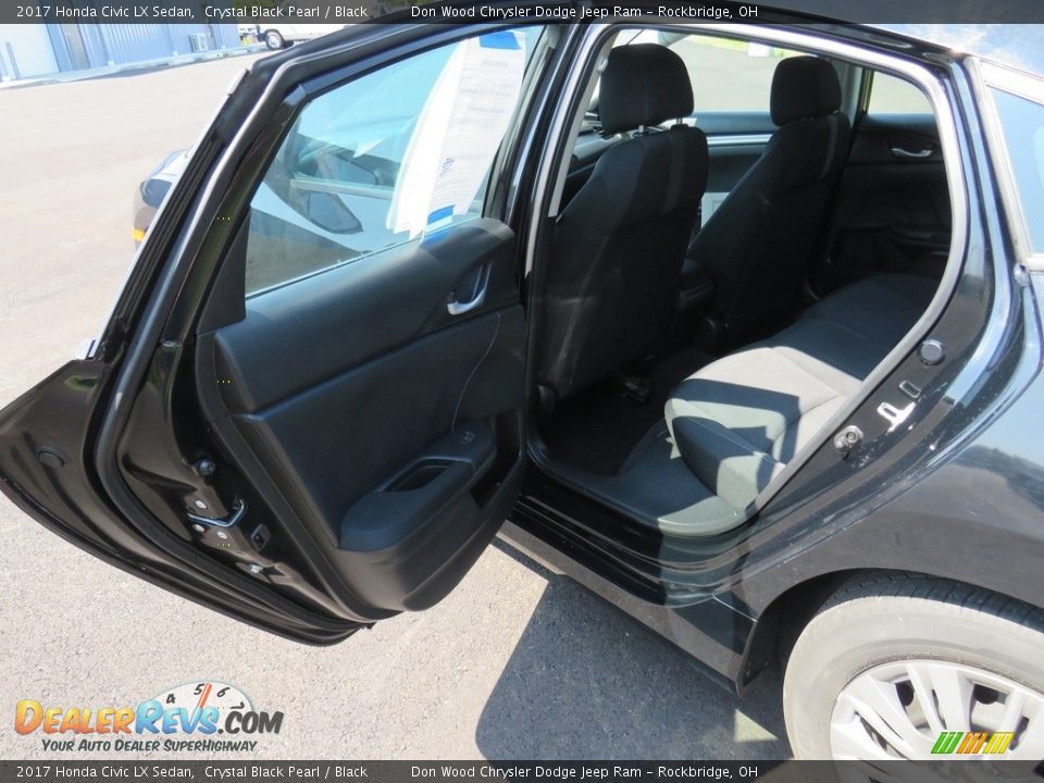 2017 Honda Civic LX Sedan Crystal Black Pearl / Black Photo #31
