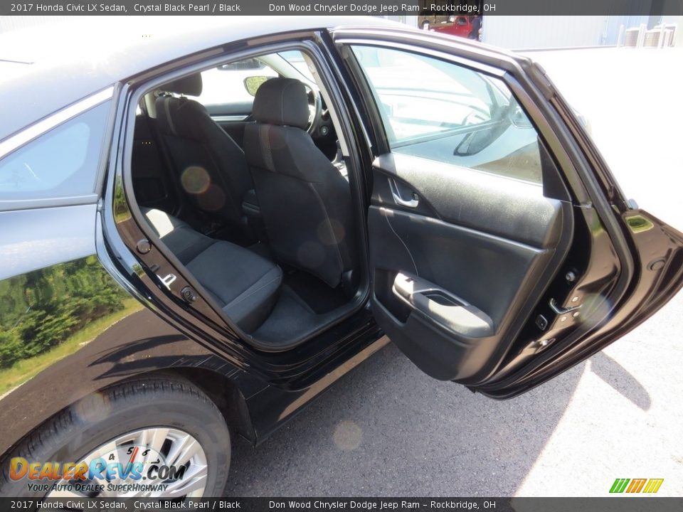2017 Honda Civic LX Sedan Crystal Black Pearl / Black Photo #34