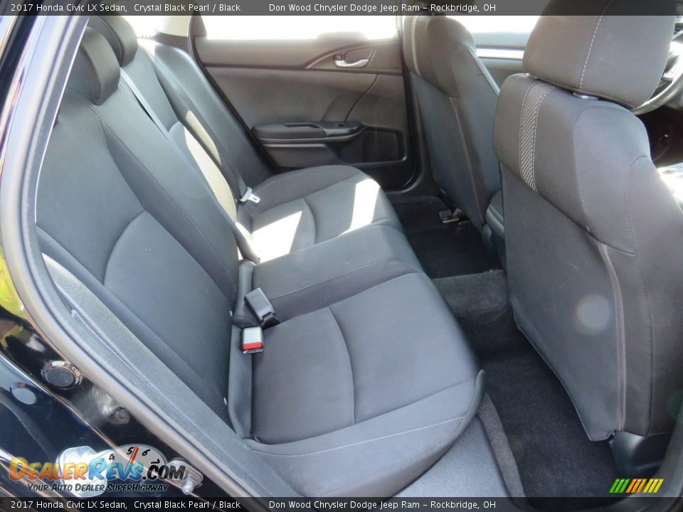 2017 Honda Civic LX Sedan Crystal Black Pearl / Black Photo #35