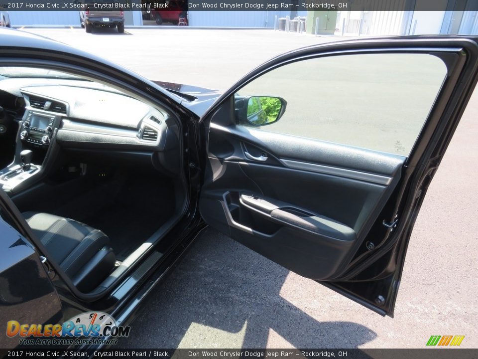2017 Honda Civic LX Sedan Crystal Black Pearl / Black Photo #36
