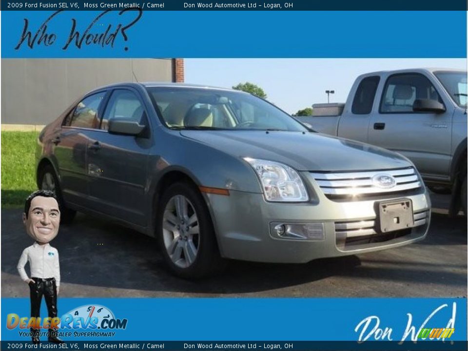 2009 Ford Fusion SEL V6 Moss Green Metallic / Camel Photo #1