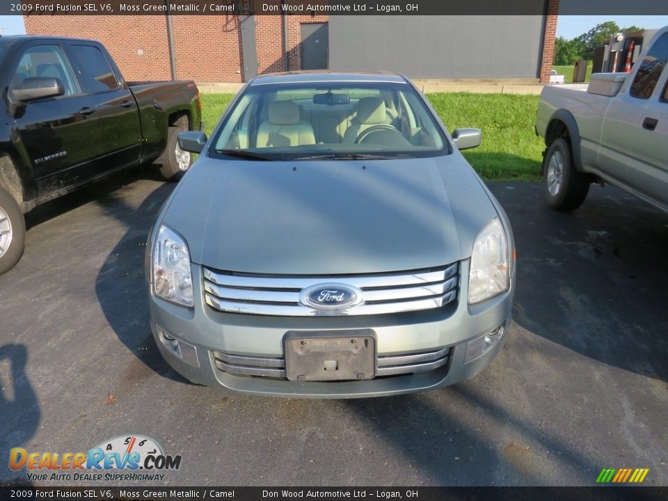 2009 Ford Fusion SEL V6 Moss Green Metallic / Camel Photo #5