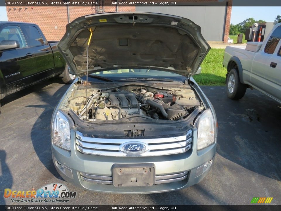 2009 Ford Fusion SEL V6 Moss Green Metallic / Camel Photo #6