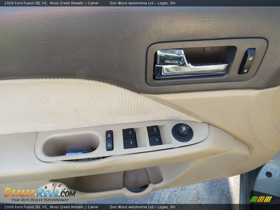 2009 Ford Fusion SEL V6 Moss Green Metallic / Camel Photo #17