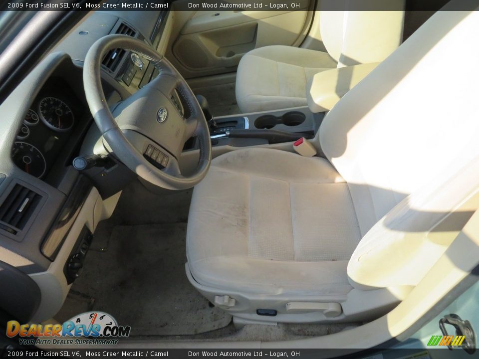 2009 Ford Fusion SEL V6 Moss Green Metallic / Camel Photo #19