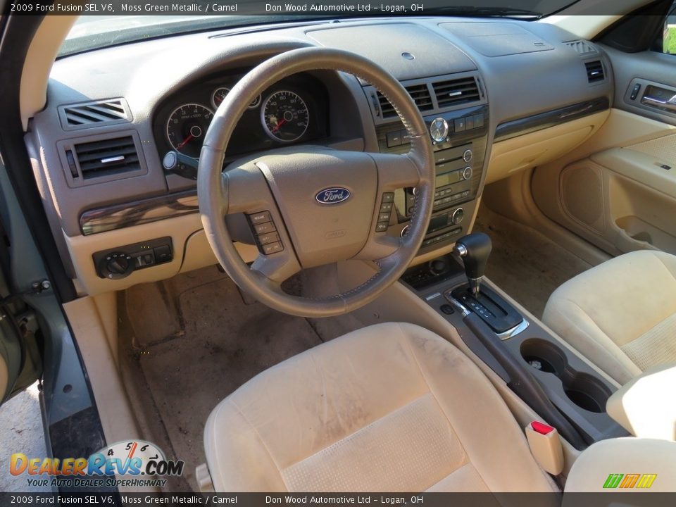 2009 Ford Fusion SEL V6 Moss Green Metallic / Camel Photo #20
