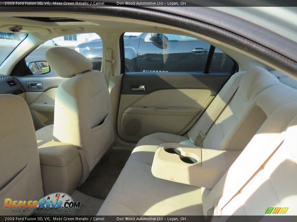 2009 Ford Fusion SEL V6 Moss Green Metallic / Camel Photo #23