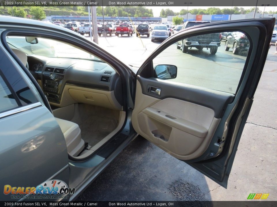 2009 Ford Fusion SEL V6 Moss Green Metallic / Camel Photo #27