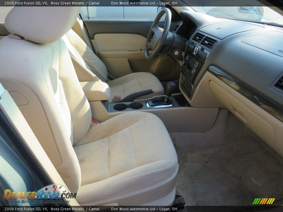 2009 Ford Fusion SEL V6 Moss Green Metallic / Camel Photo #28