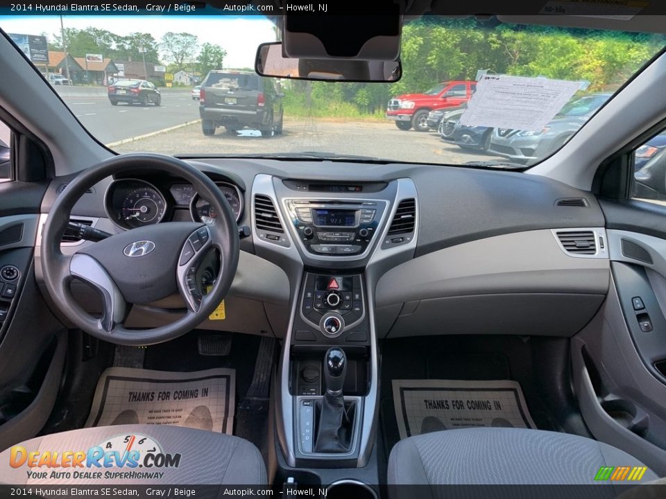 2014 Hyundai Elantra SE Sedan Gray / Beige Photo #14