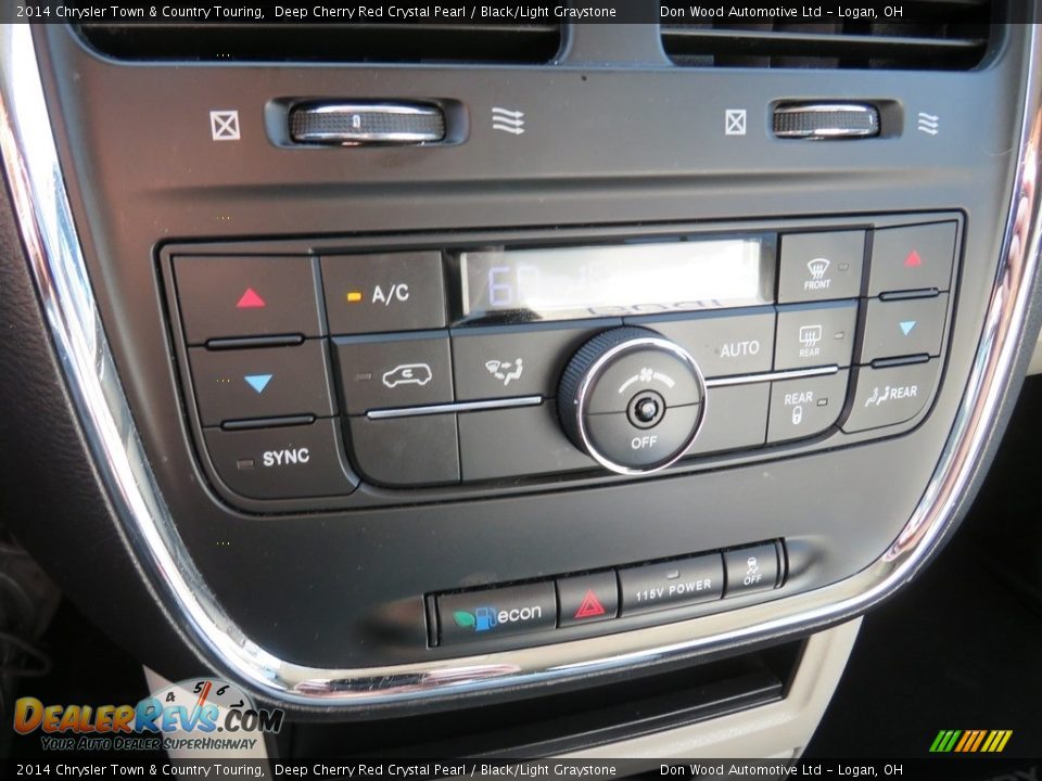 2014 Chrysler Town & Country Touring Deep Cherry Red Crystal Pearl / Black/Light Graystone Photo #29